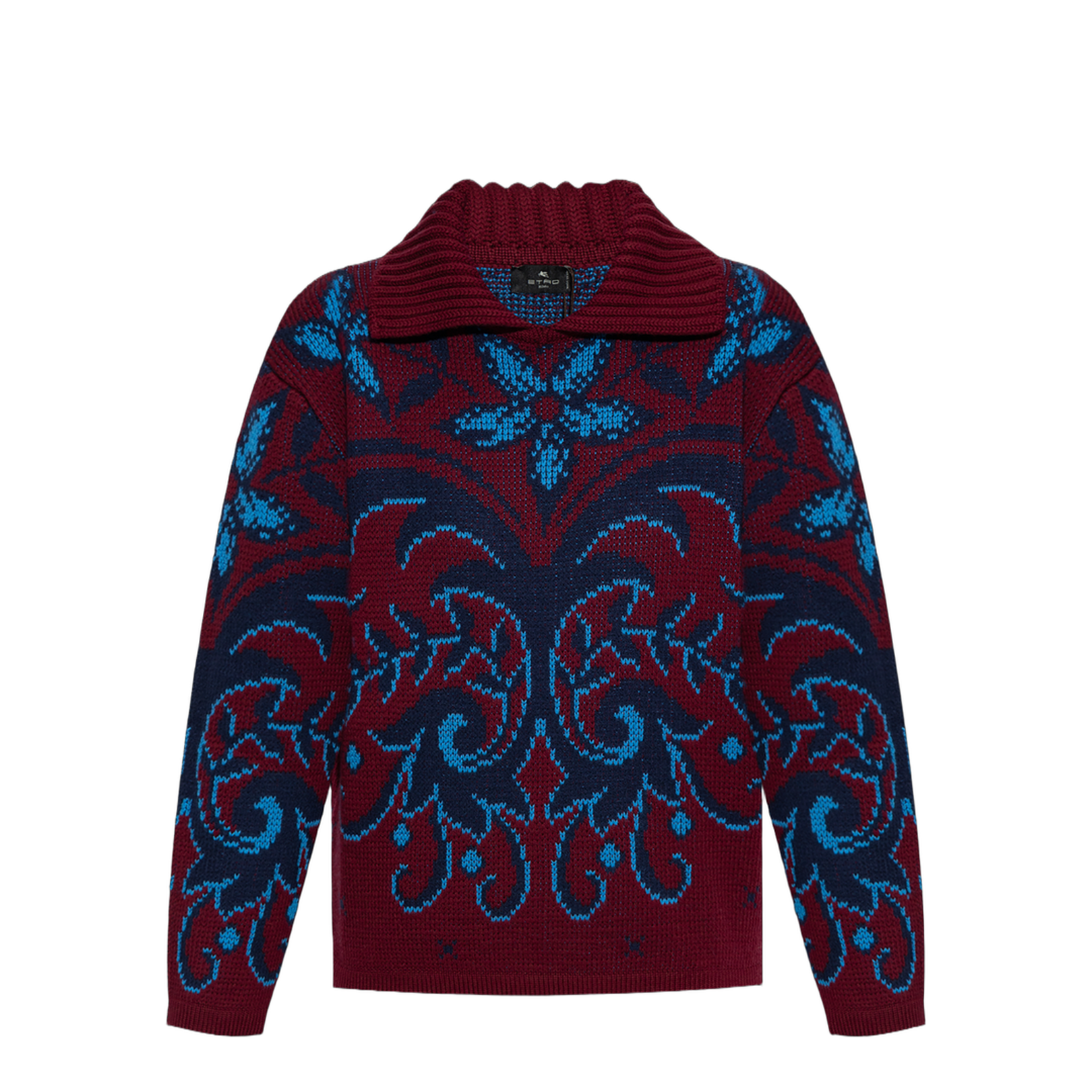 Patterned Sweater with a Collar