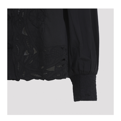 MAYFEYR - Farm Rio - Embroidered Long Sleeve Cotton Shirt - 351923L0002