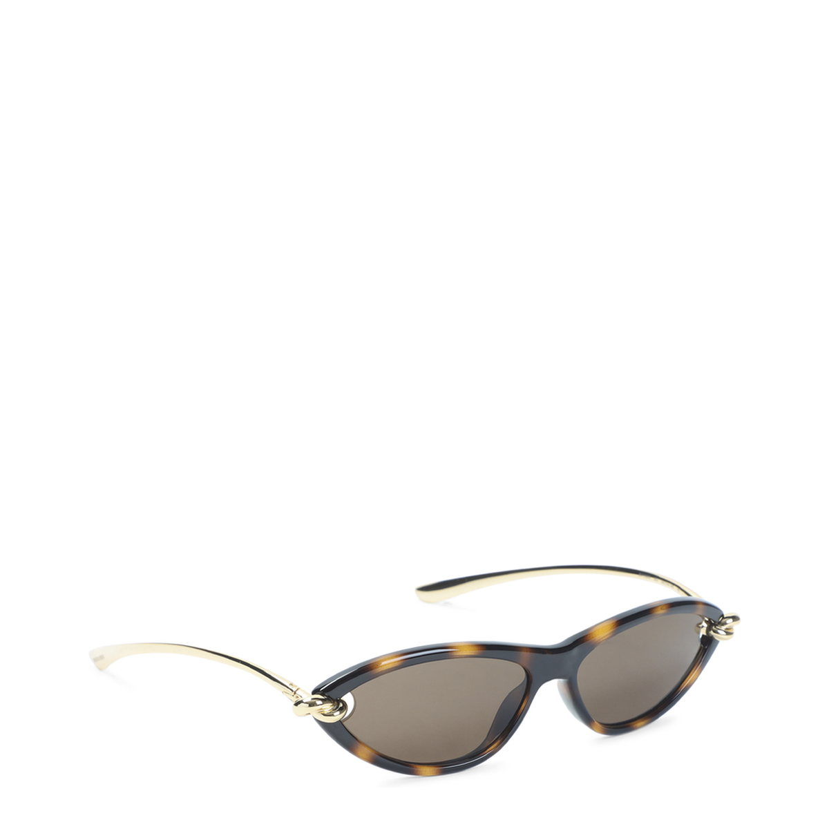 MAYFEYR - Bottega Veneta - Knot Cat Eye Havana Gold Sunglasses - 821447VBL801315