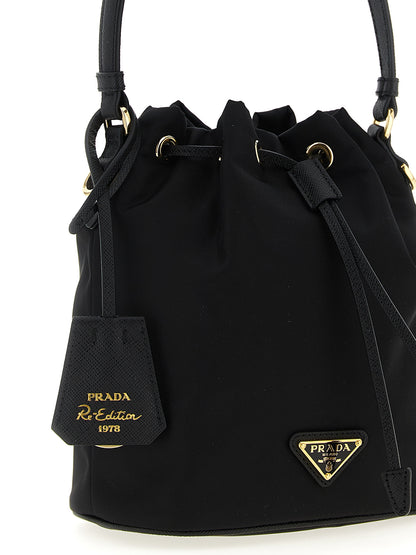 Black Re-nylon Shoulder Bag