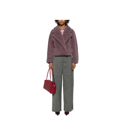Wool Coat in Purple