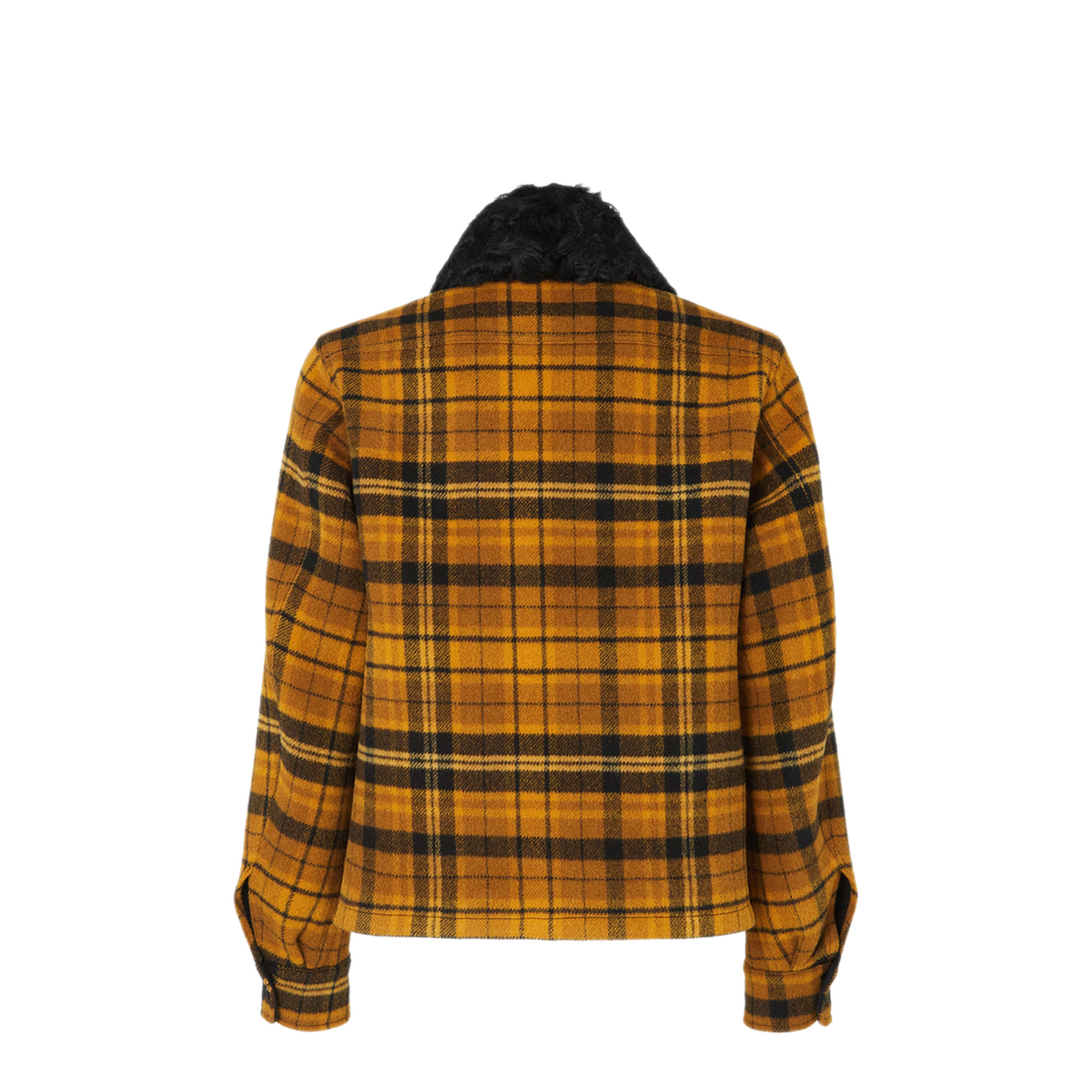 Check Wool Blouson Jacket