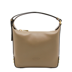 Metal Dots Mini Calfskin Shoulder Bag - Dove Grey