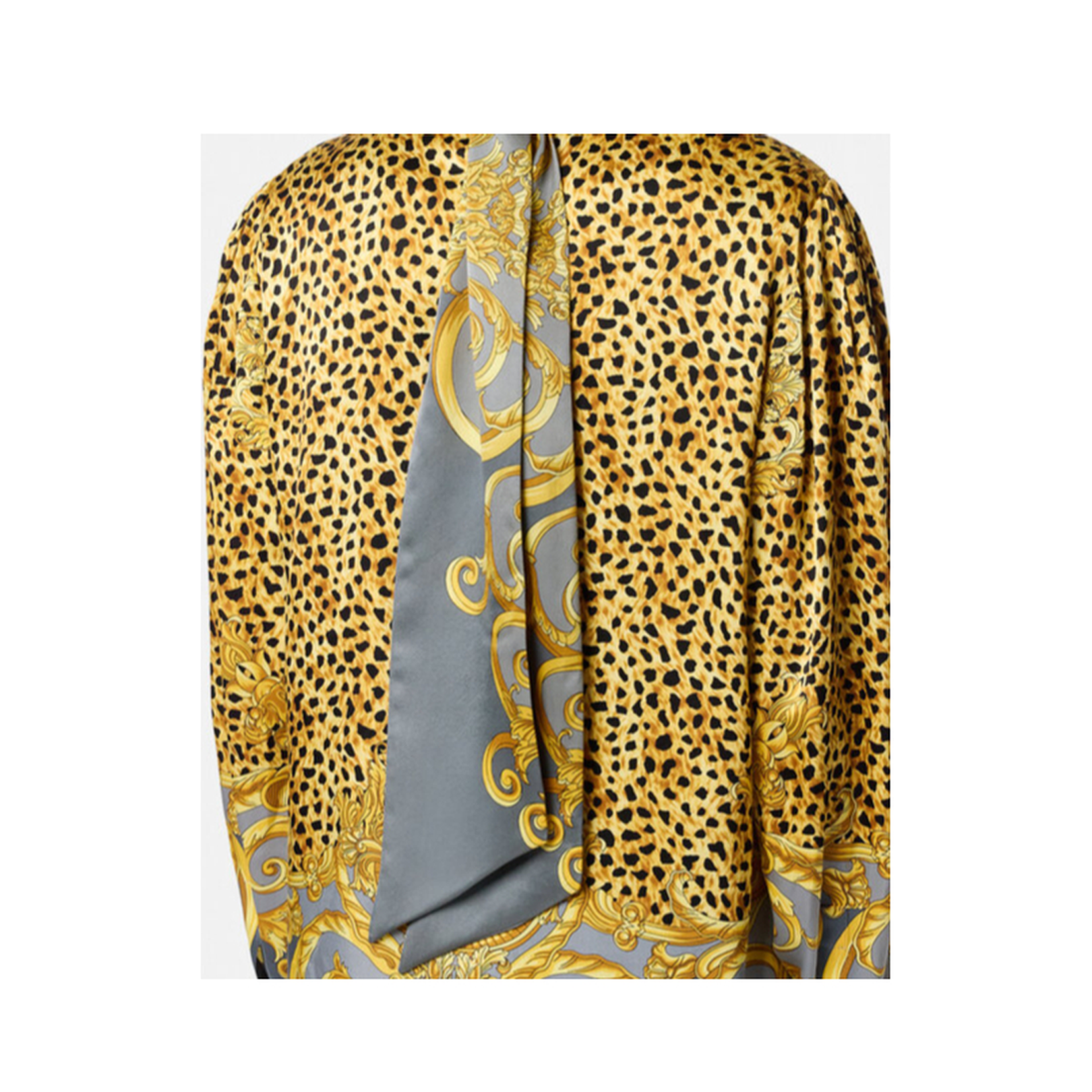 Cheetah Foulard Lavallière Silk Shirt