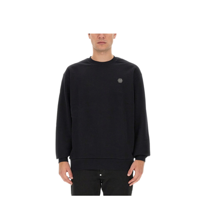 MAYFEYR - PHILIPP PLEIN - Oversize Sweatshirt With Rhinestone Logo - MJO1061PJO002N02