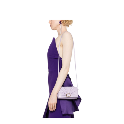 Purple Calf Leather Shoulder Bag