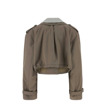 MAYFEYR - The Attico - Dove Grey Gabardine Trench Coat - 260WCB00111PLC003AA700