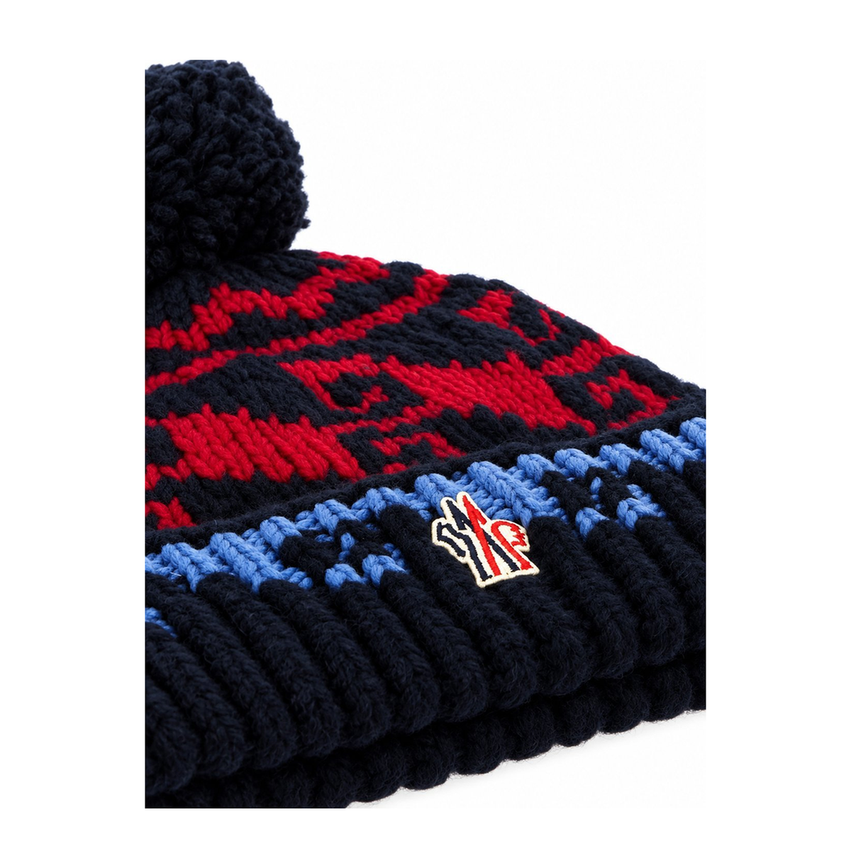 Embroidered Wool Blend Beanie Hat