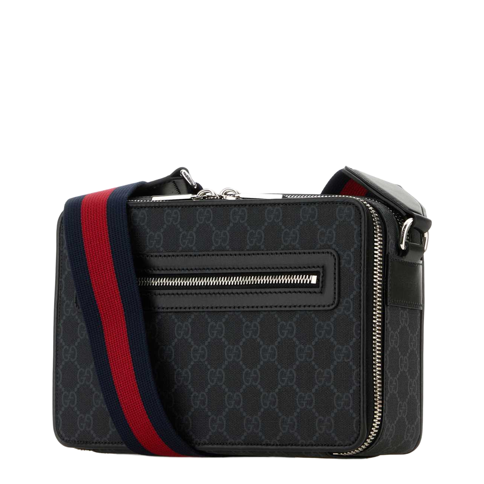 GG Black Small Canvas Shoulder Bag - Navy Blue