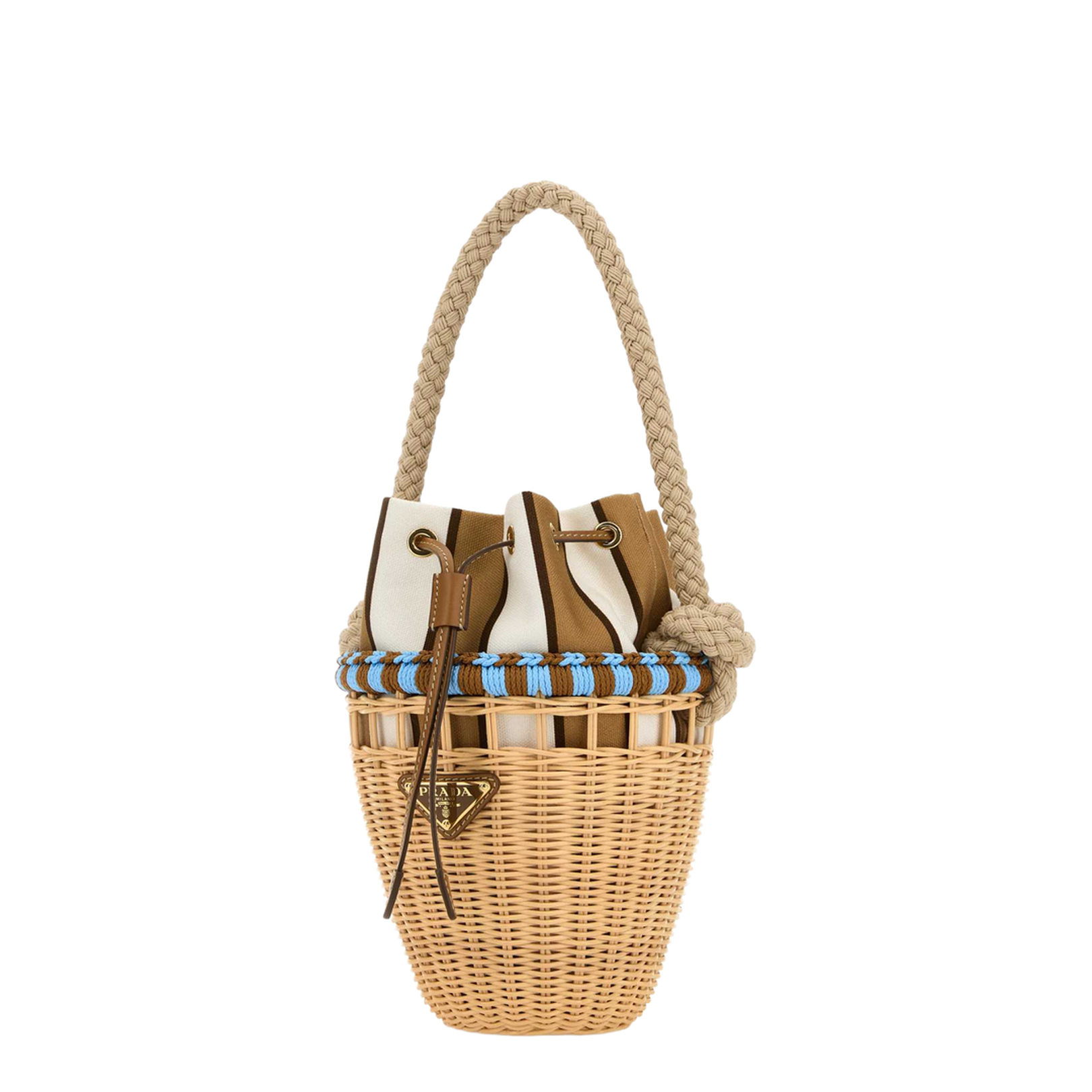Wicker Mini Bucket Bag