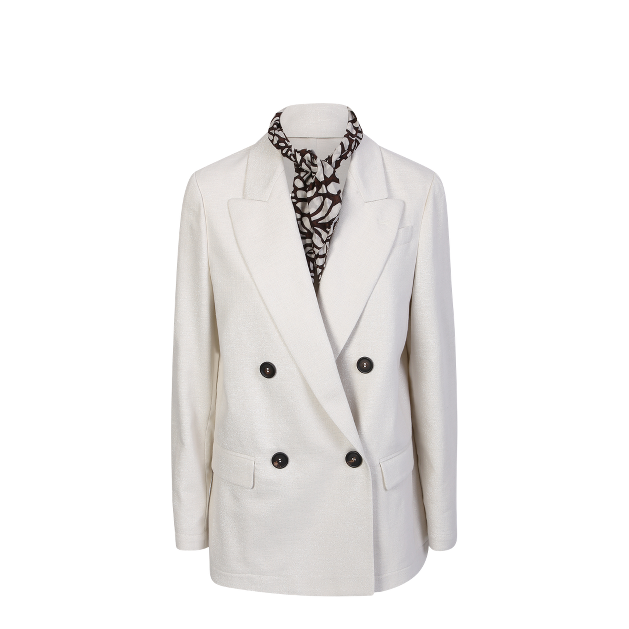 Double-Breasted Blazer White