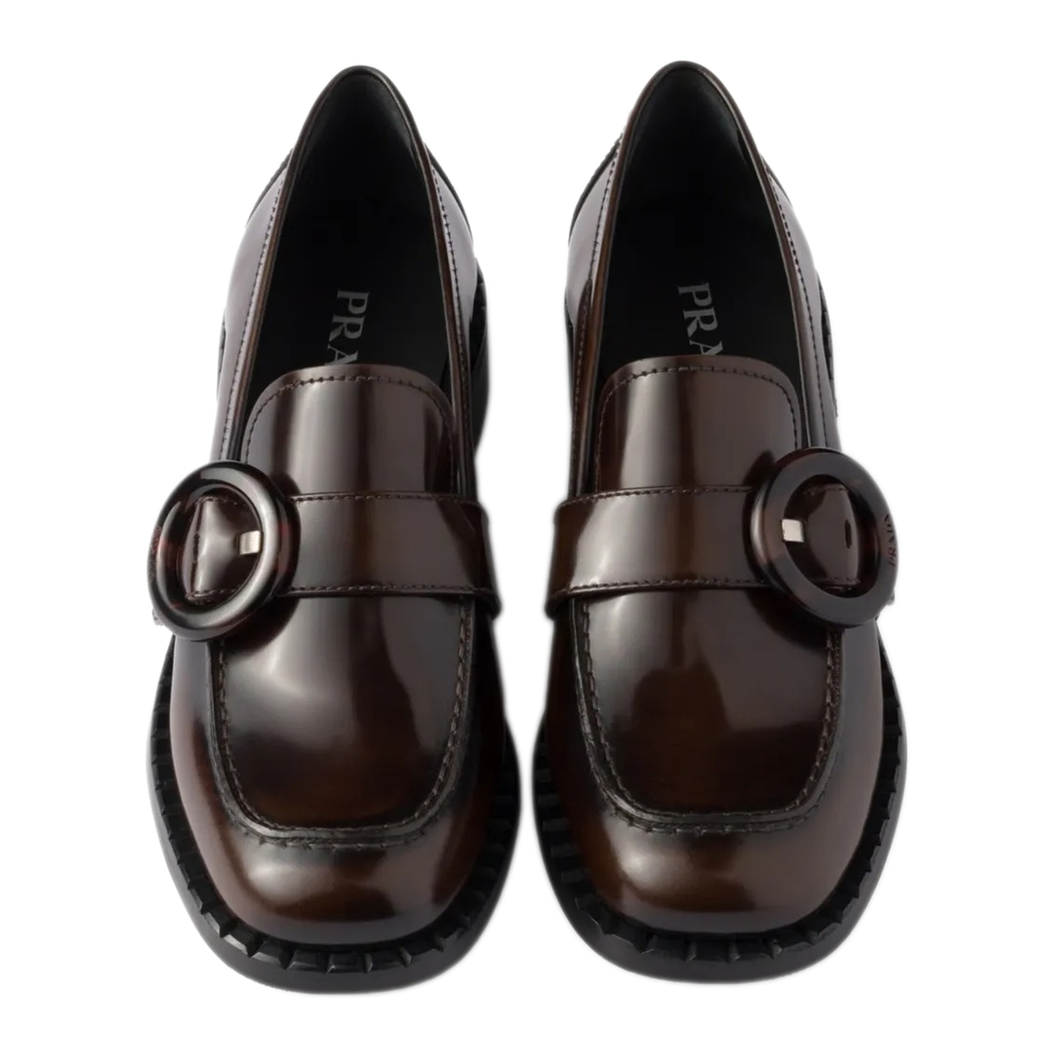 MAYFEYR - Prada - Brushed Fumé Leather Loafers - 1D979NF035P39F0038