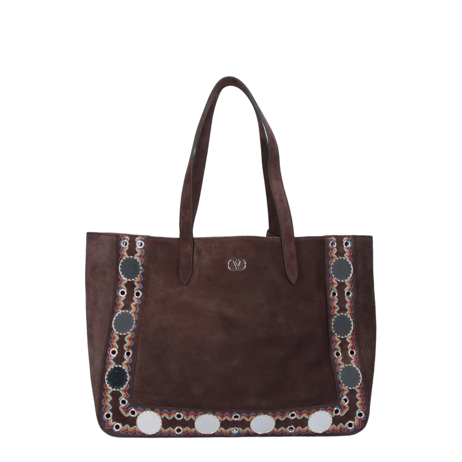 Brown Suede Shopping Bag