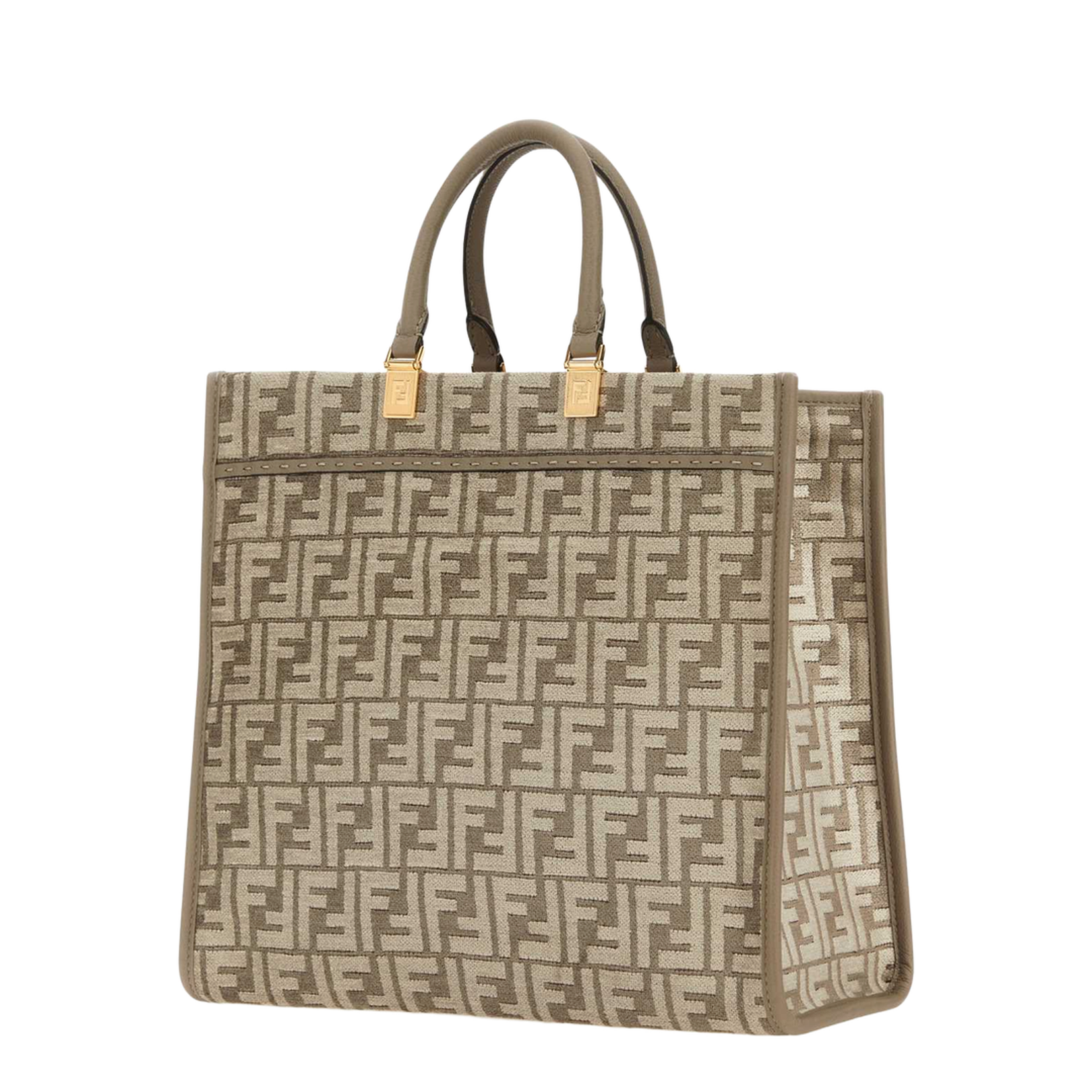 Sunshine Medium Canvas Shopper Bags - Beige