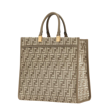 Sunshine Medium Canvas Shopper Bags - Beige