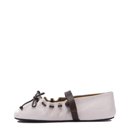 MAYFEYR - Marni - Mary Jane Leather Ballet Flats - BAMS006400P1186ZP074