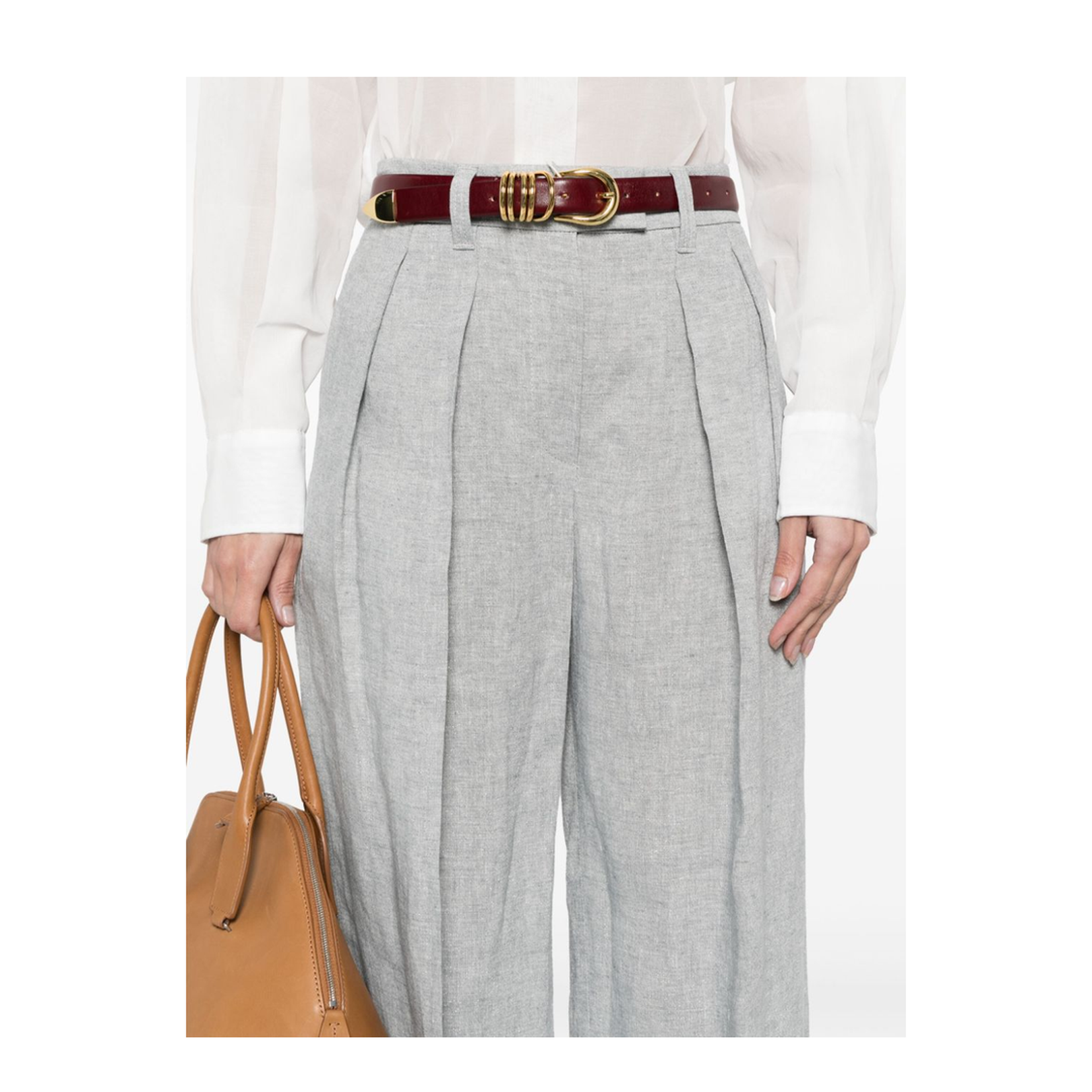 Linen Wide-Leg Trousers