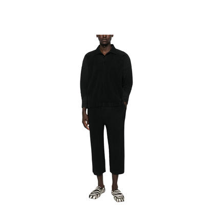 Black Pleated Design Elasticated Waistband