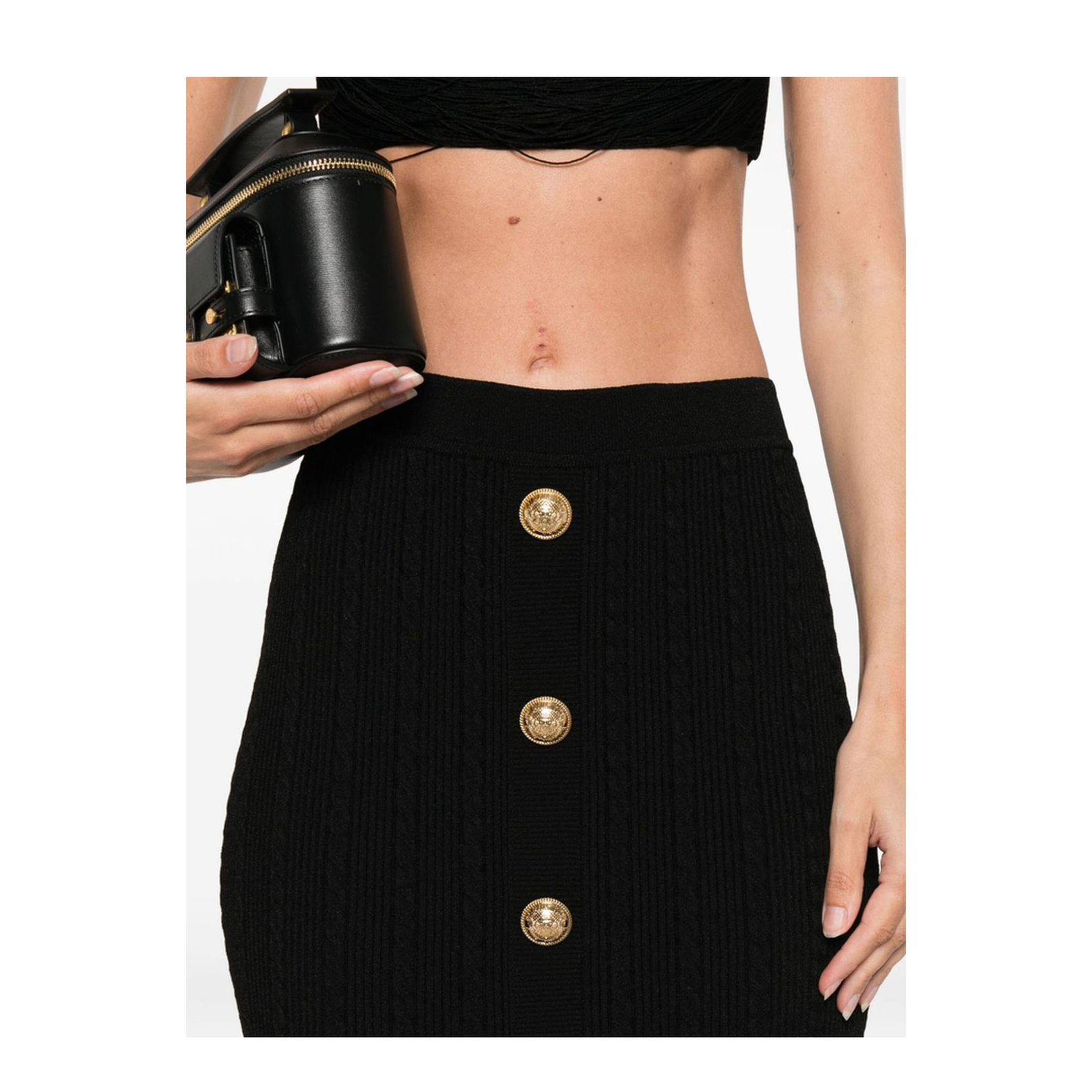 Buttoned Long Skirt