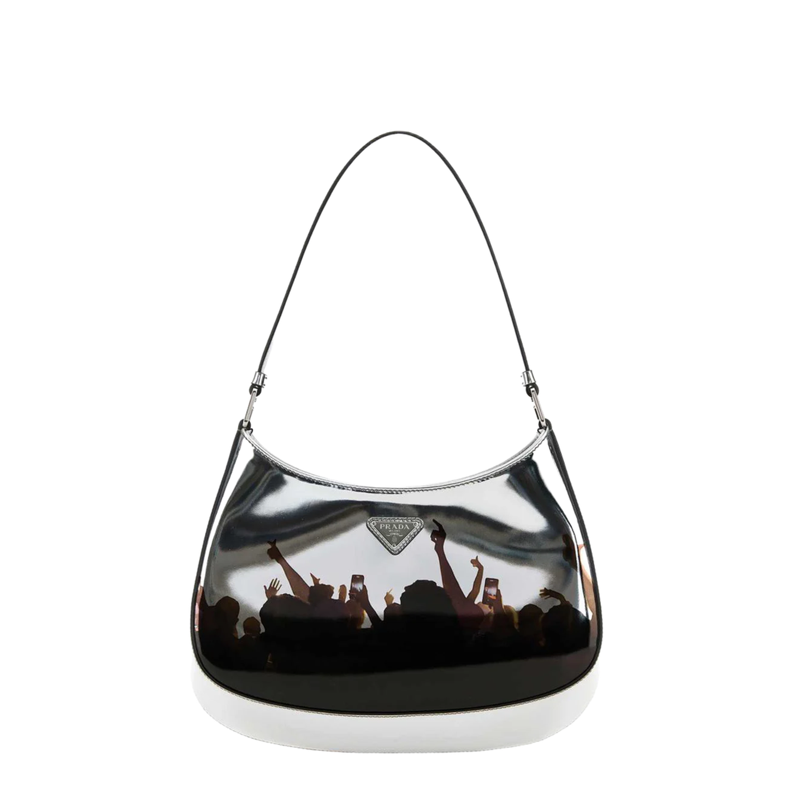 Silver Leather Cleo Shoulder Bag