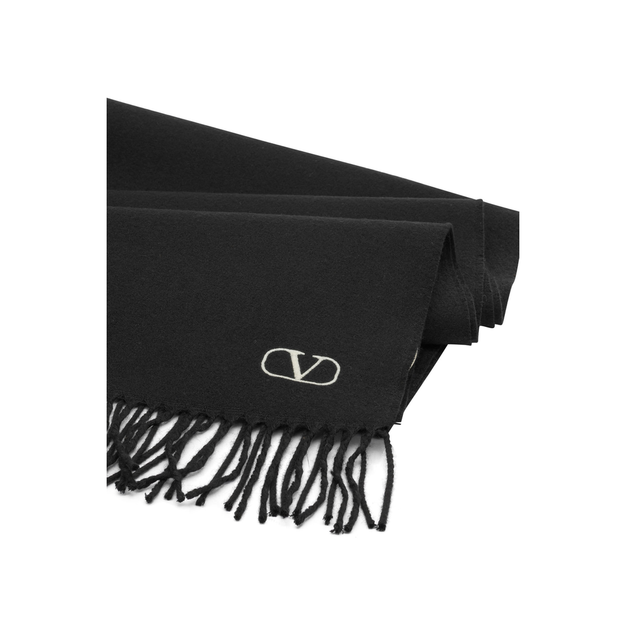 MAYFEYR - Valentino - Vlogo Fringed Scarf - 9Y2ET028UJC9RA