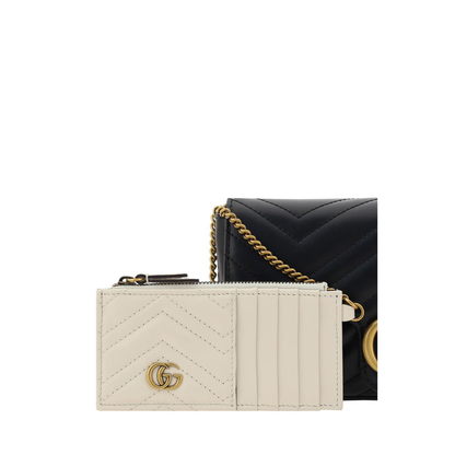 GG Marmont Leather Continental Wallet - Black