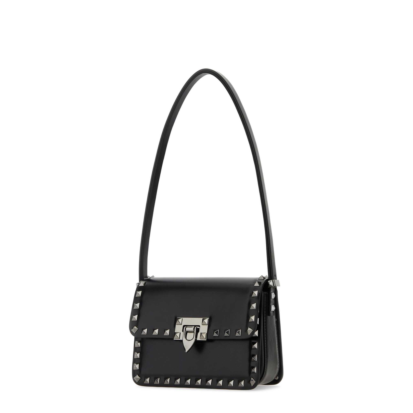 Black leather Rockstud23 shoulder bagÂ