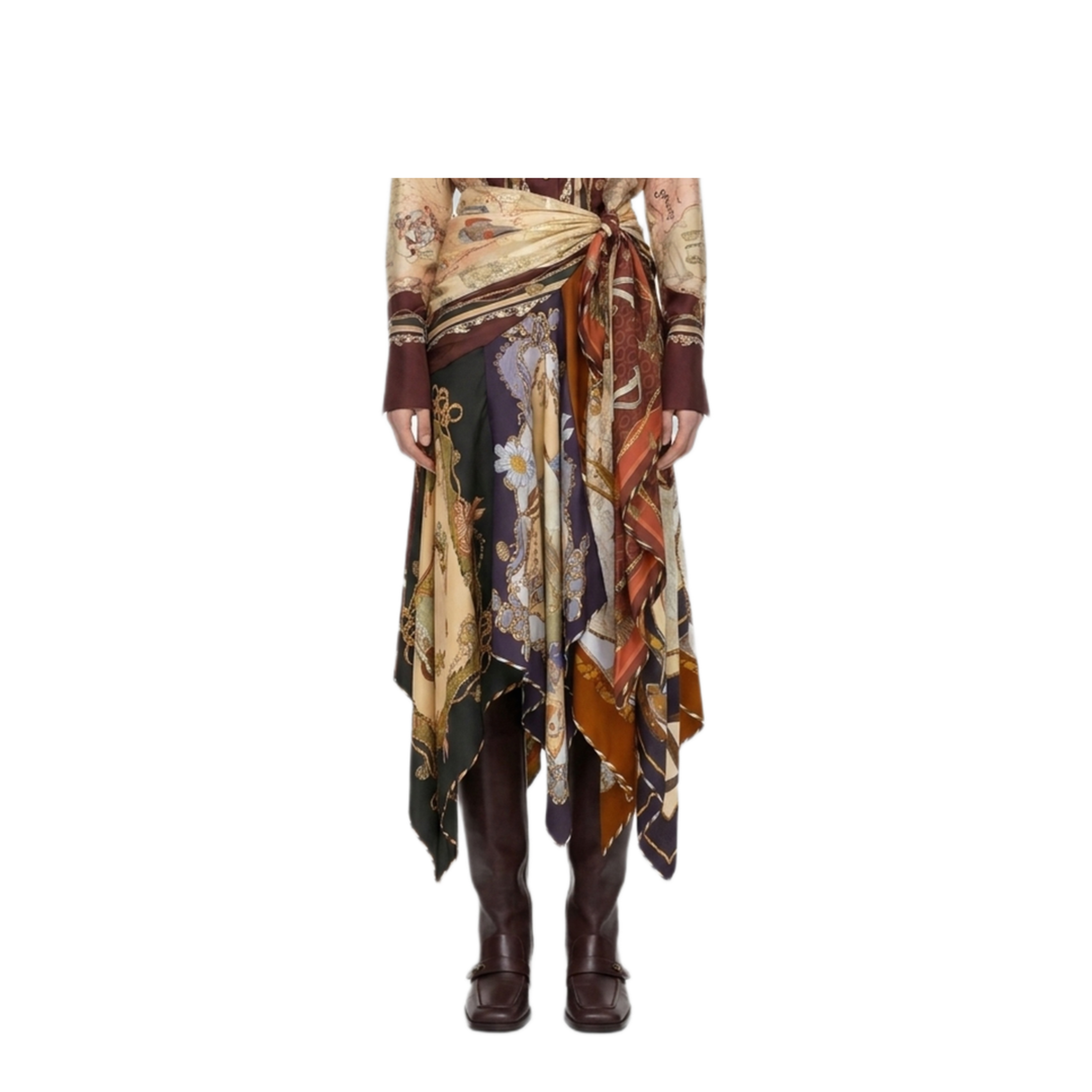 MAYFEYR - Zimmermann - Draped Midi Skirt With Valiant Scarf - 9554SF261SPLS