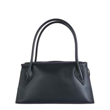 Venus Medium Calf Leather Shoulder Bag - Black