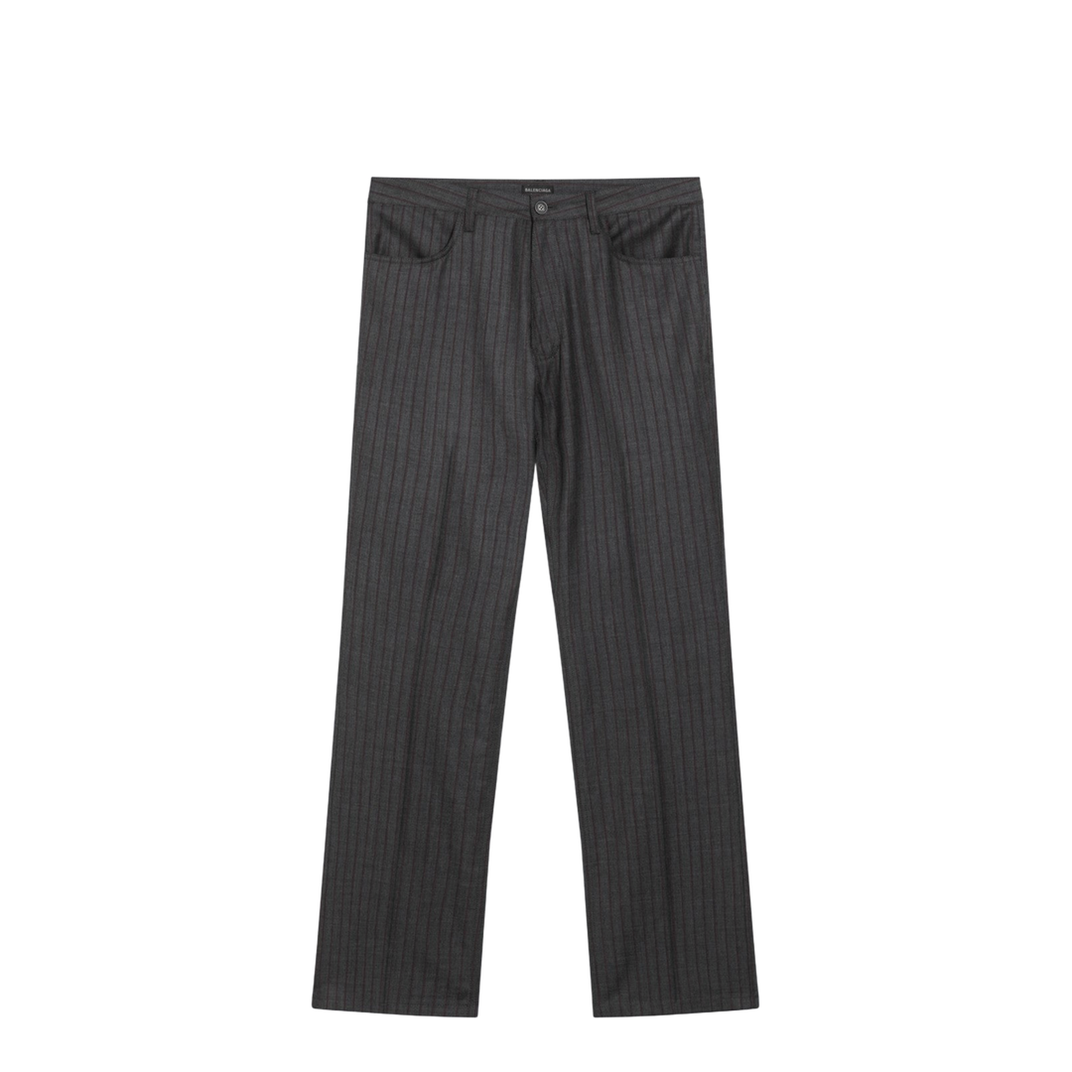 Pinstriped Pleat Trousers