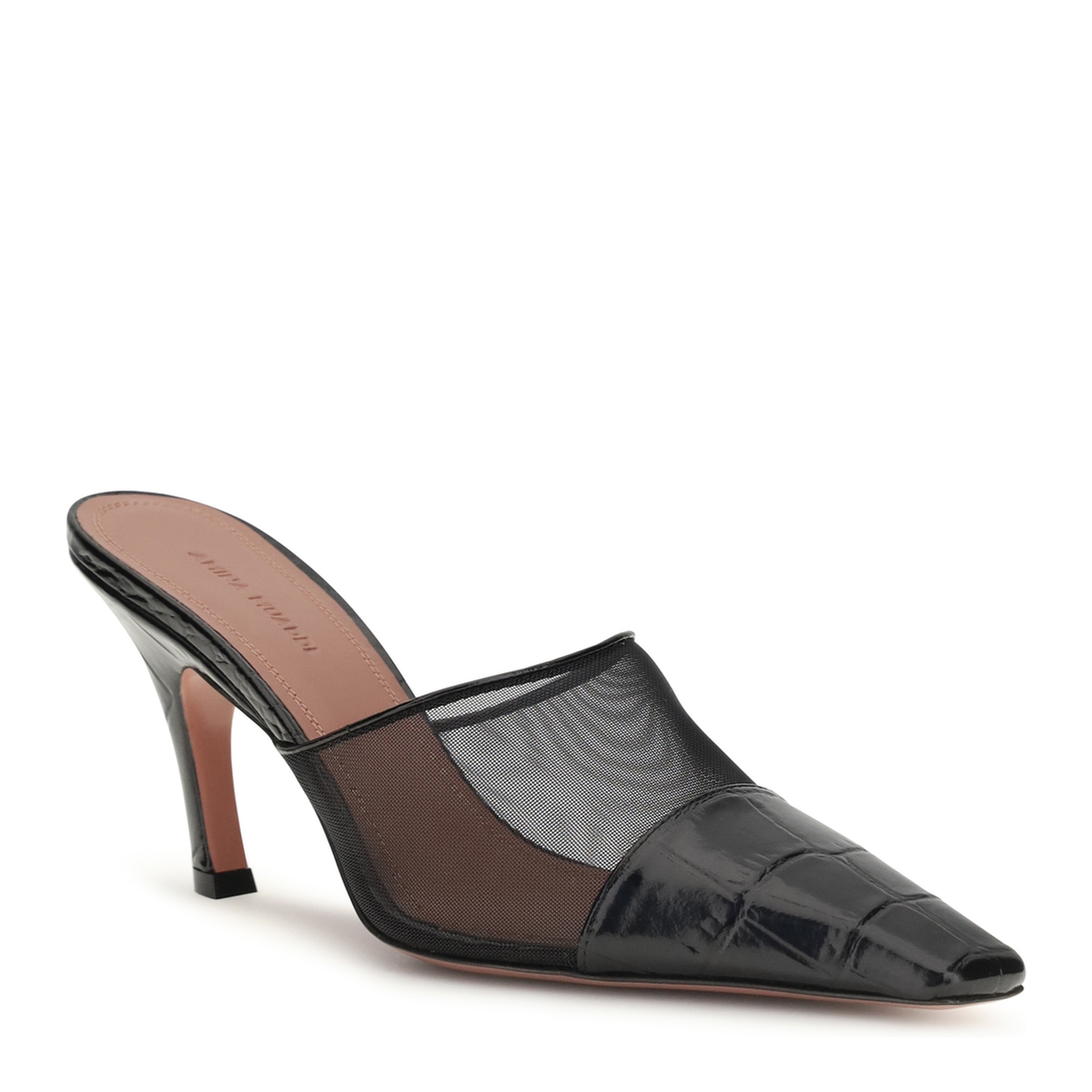 MAYFEYR - Amina Muaddi - Jamie Mesh Mules - 16S365914JAMBLACKBLACK