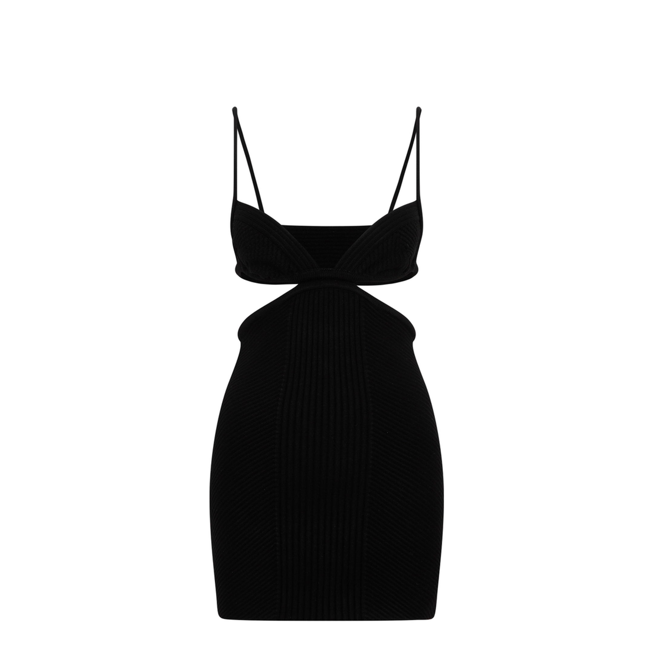 MAYFEYR - Off-White - Cut Out Ribbed Mini Dress - OWHI080S23KNI001
