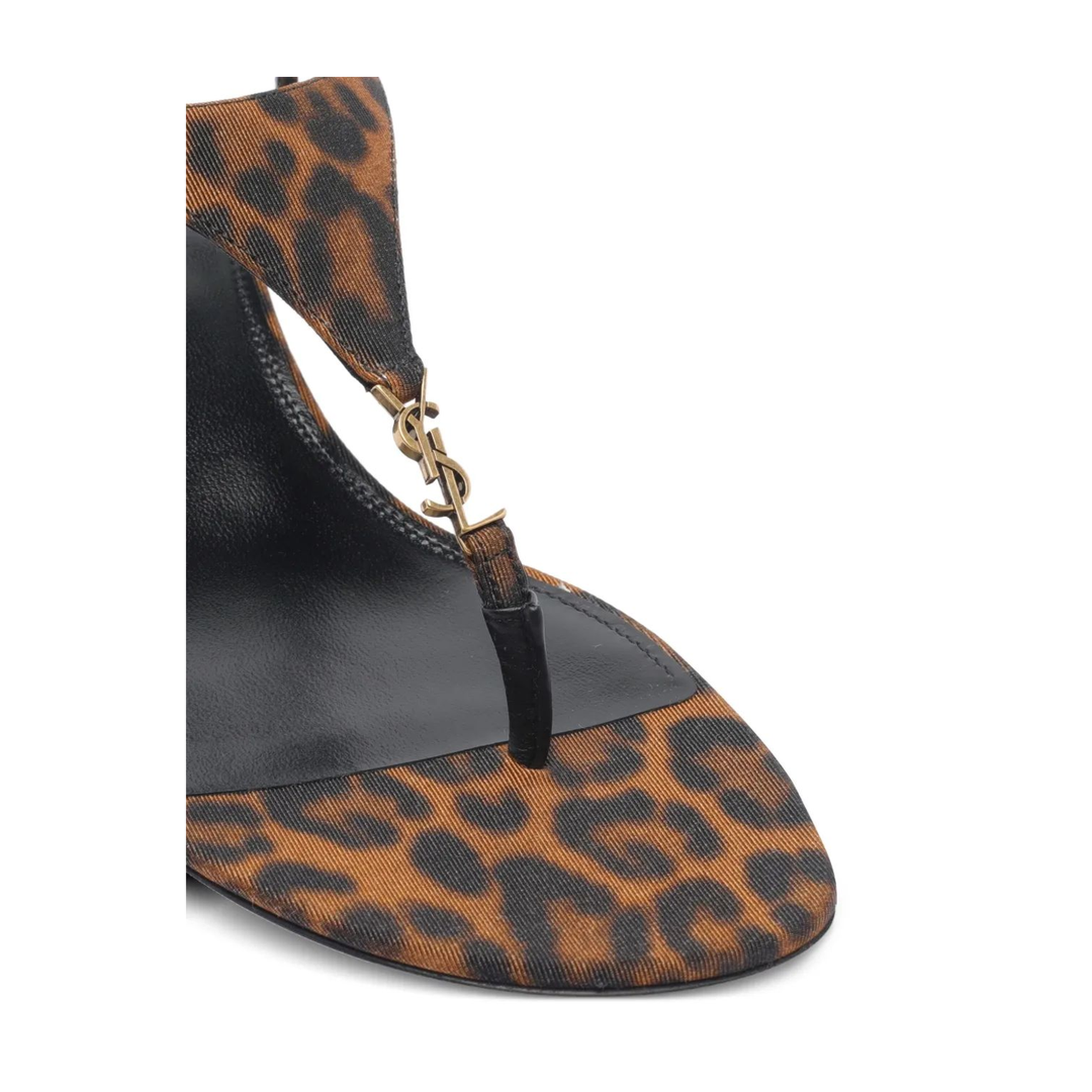 MAYFEYR - Saint Laurent - Fabric Sandals Mid Heel Leather Sole - 825279AAC9R2038