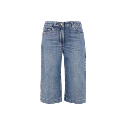MAYFEYR - Elisabetta Franchi - Bermuda Jeans With Lateral Zip - PJ18I61E2104