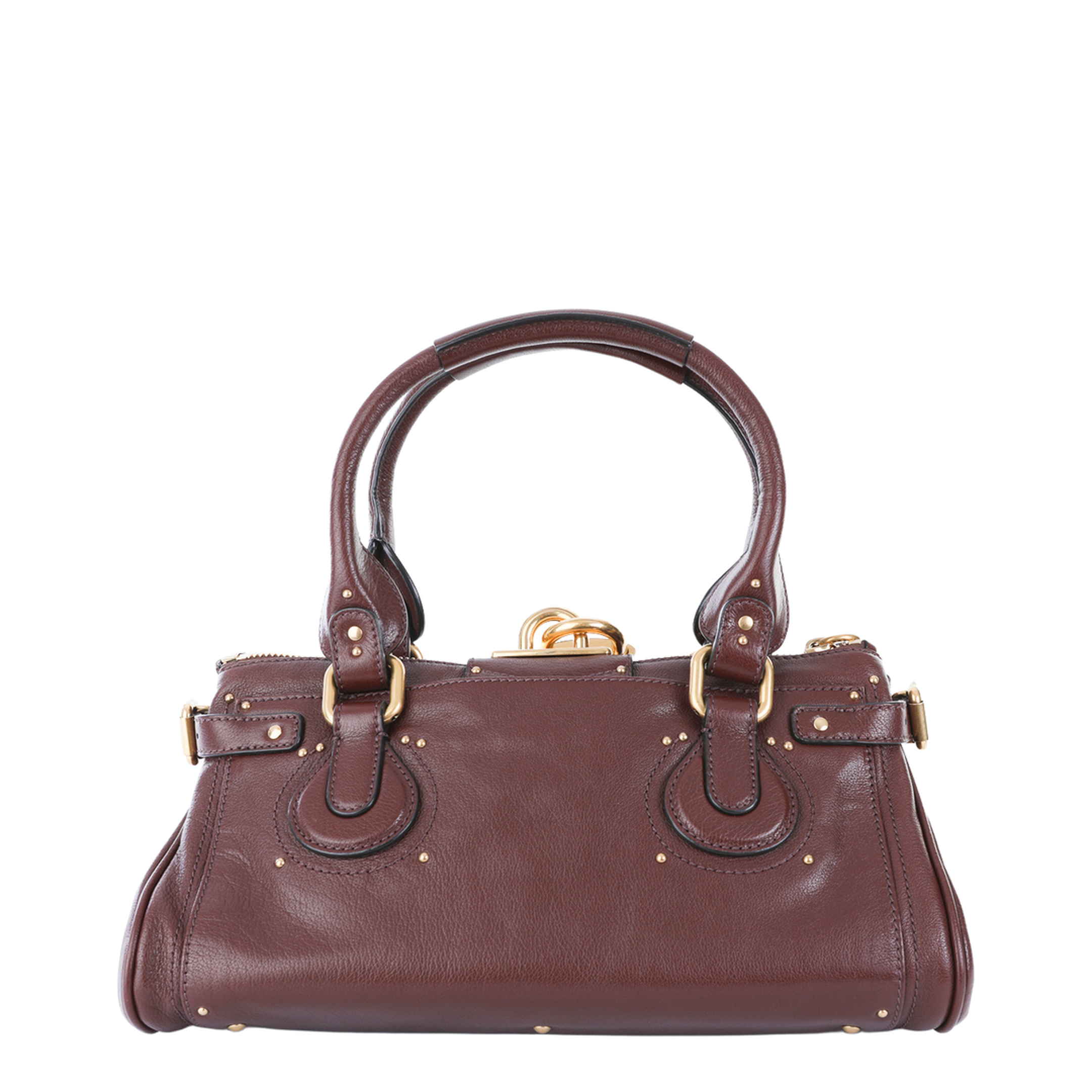 Paddington Buffalo Leather Shoulder Bag - Garnet
