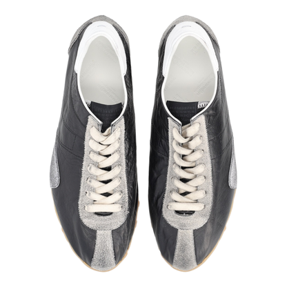 Sprinters Sneakers In Black Leather And Vintage Suede