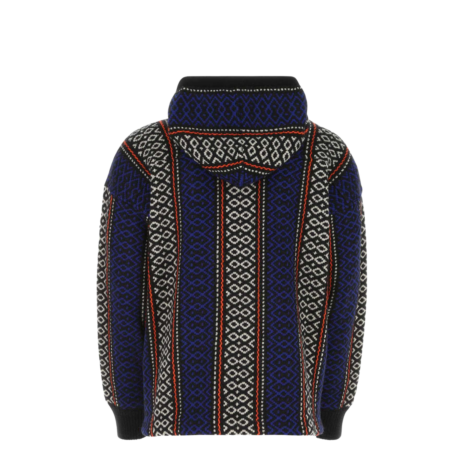Embroidered Wool Blend Oversize Sweater