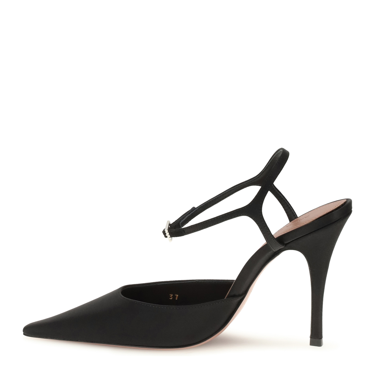 MAYFEYR - Amina Muaddi - Carolyn Satin Slingback Pumps - 18S366599CARBLACKSATIN