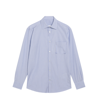 Striped Shirt in Light Blue Cotton