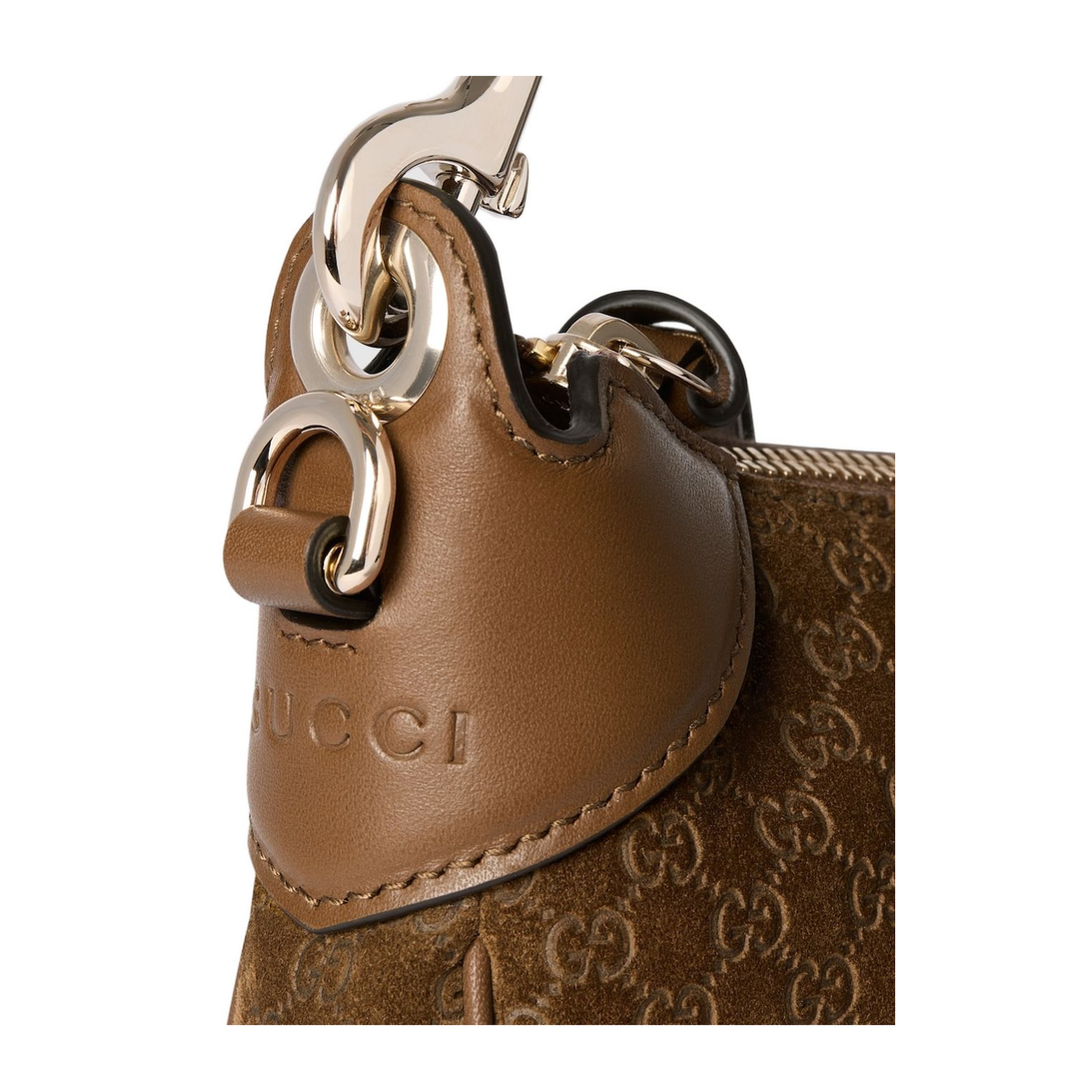 B Small Micro GG Suede Shoulder Bag - Brown