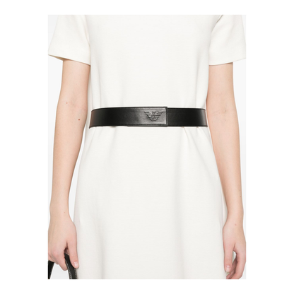 White Belted Dress