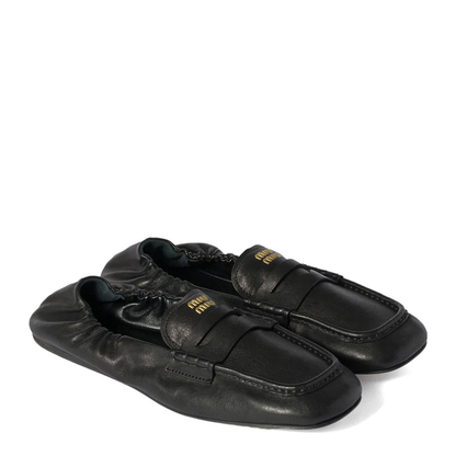 MAYFEYR - MIUMIU - Ruches Nappa Leather Loafers - 5D341EFD005EFX