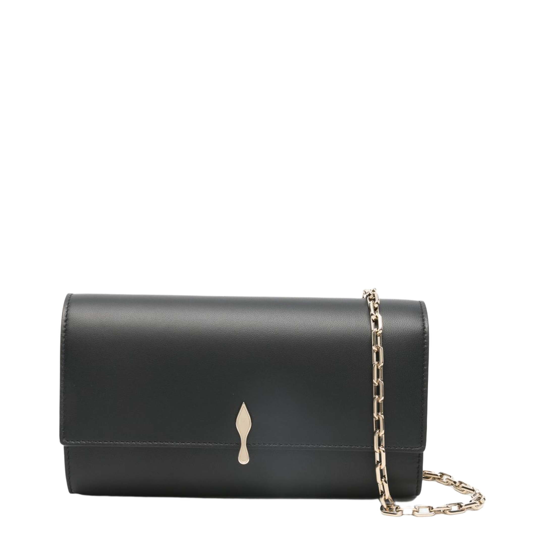 Wallet on Chain - Lamb Nappa Leather - Black