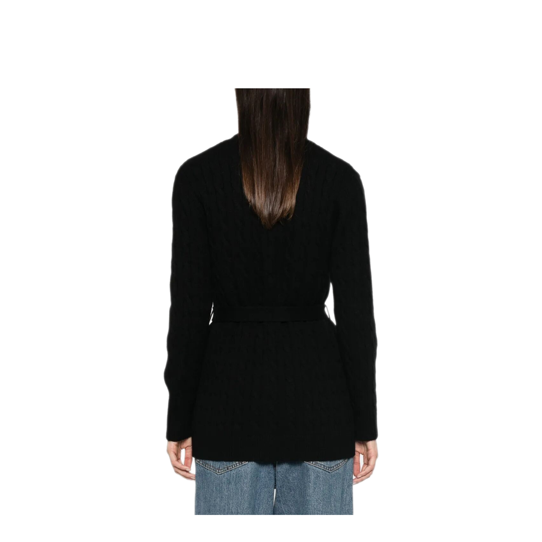 MAYFEYR - Valentino - Cable-Knit Belted Cashmere Cardigan - BKA16DAB90NO