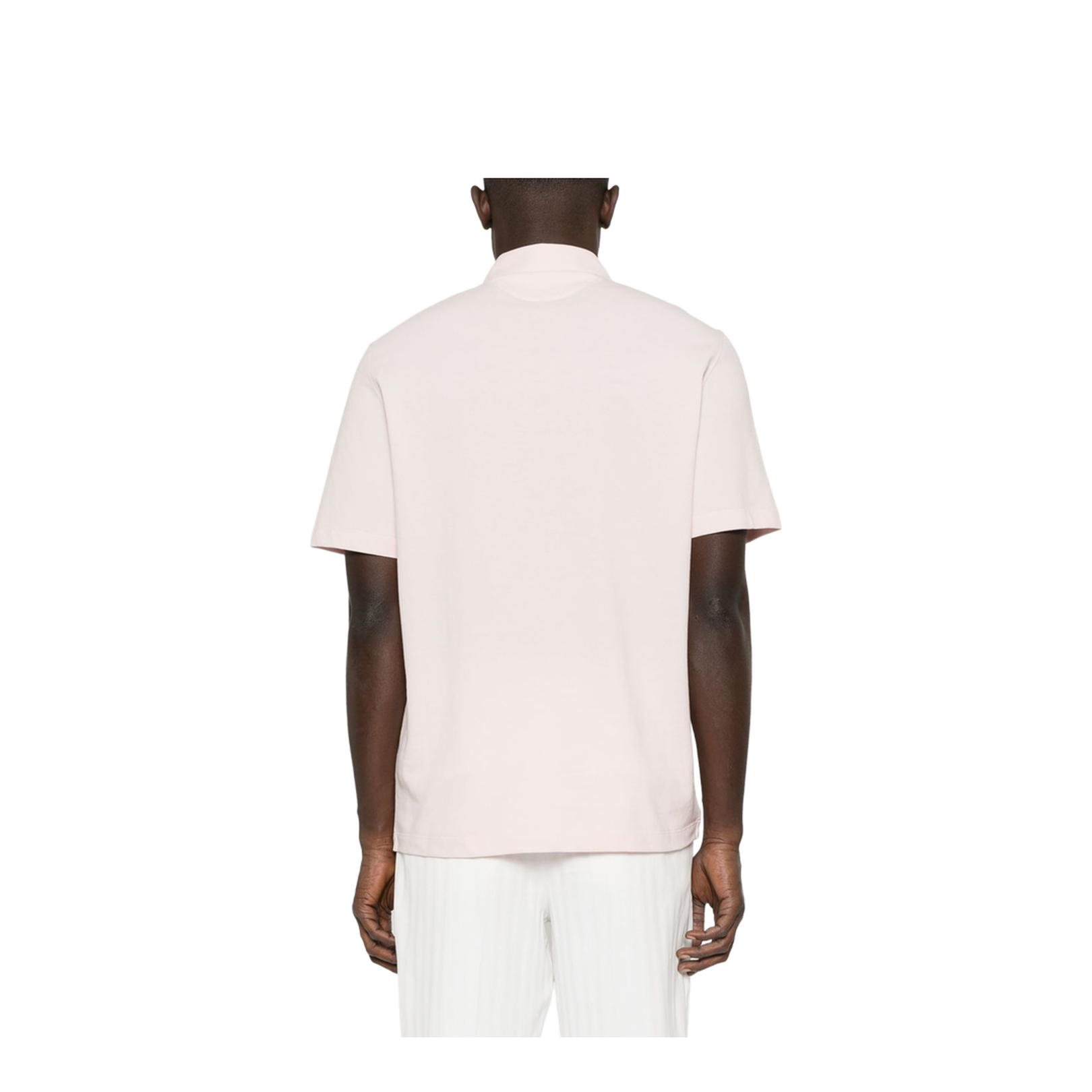 Light Pink Front Button Placket Polo