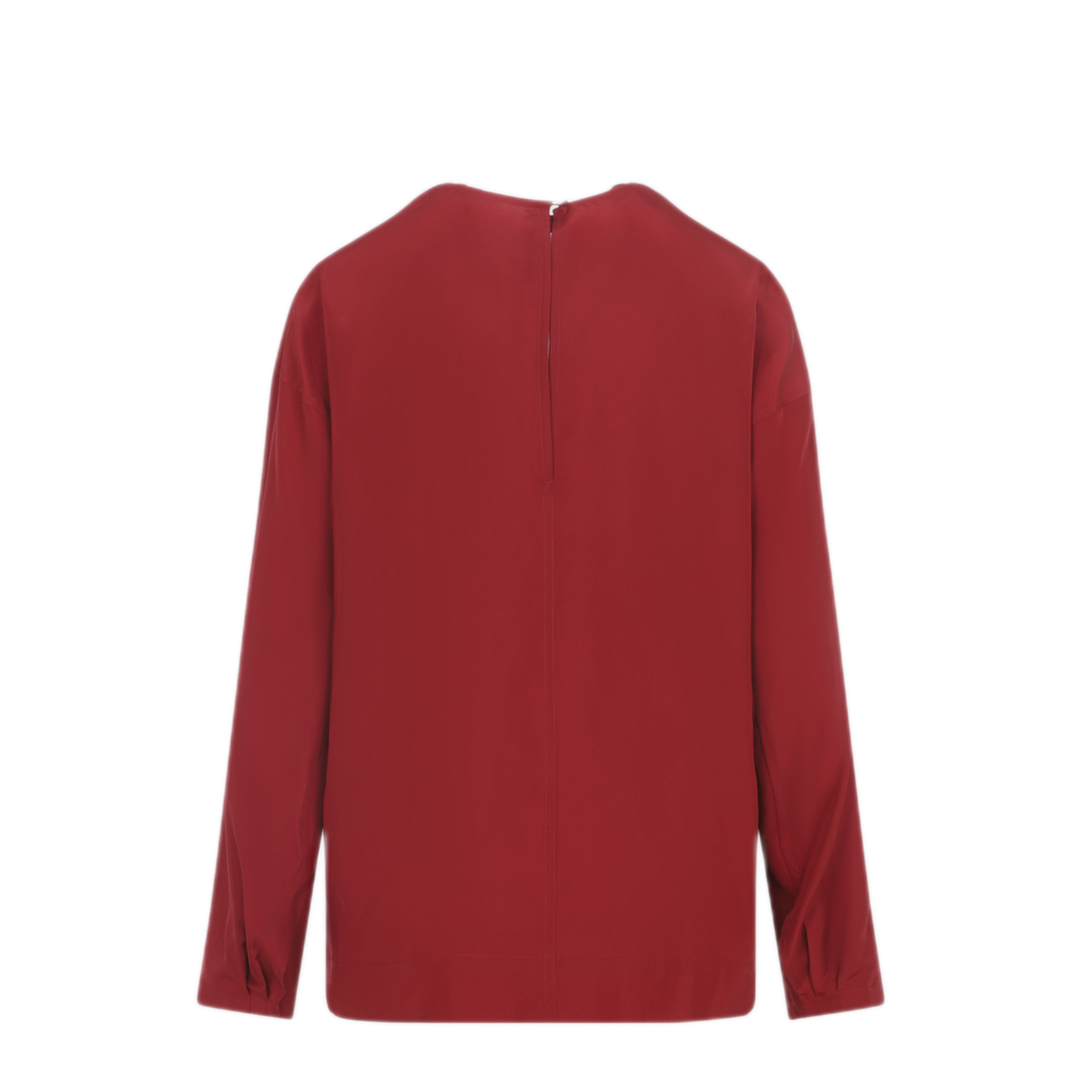 MAYFEYR - CARVEN - Draped Red Silk Top - 6261K21005N206