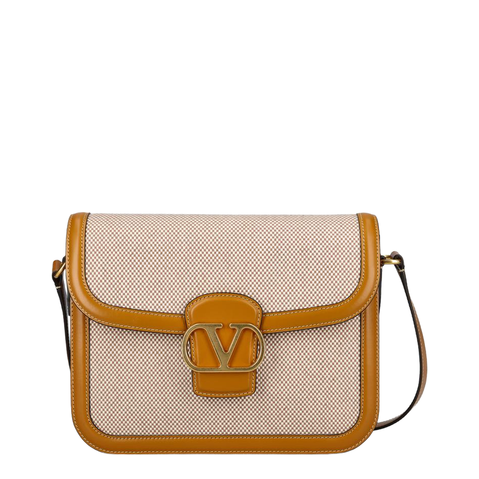 Cotton Bag with Leather Trim