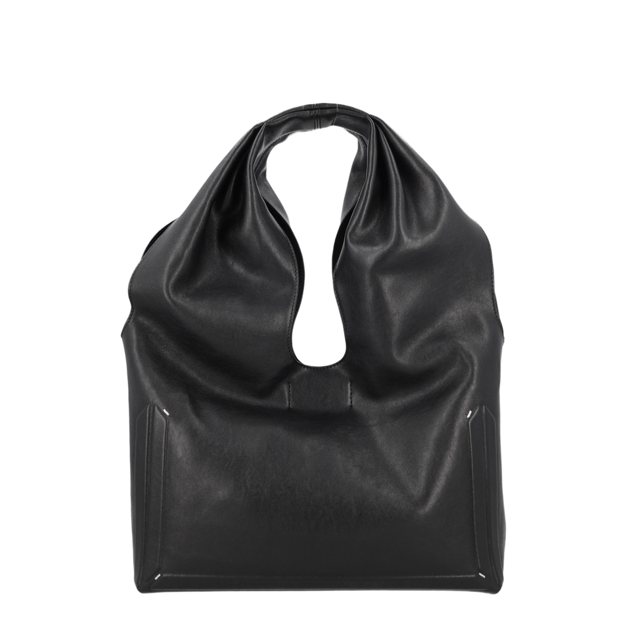 Box Bag Medium Ovine Leather Top Handle Bag - Noir