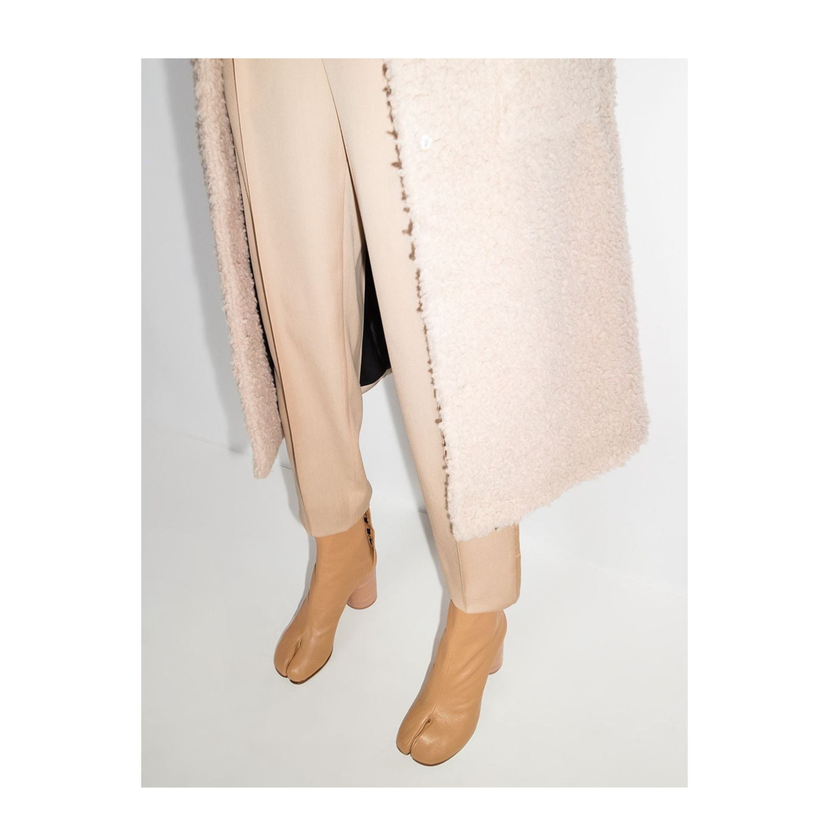 Brown Leather Tabi Ankle Boots