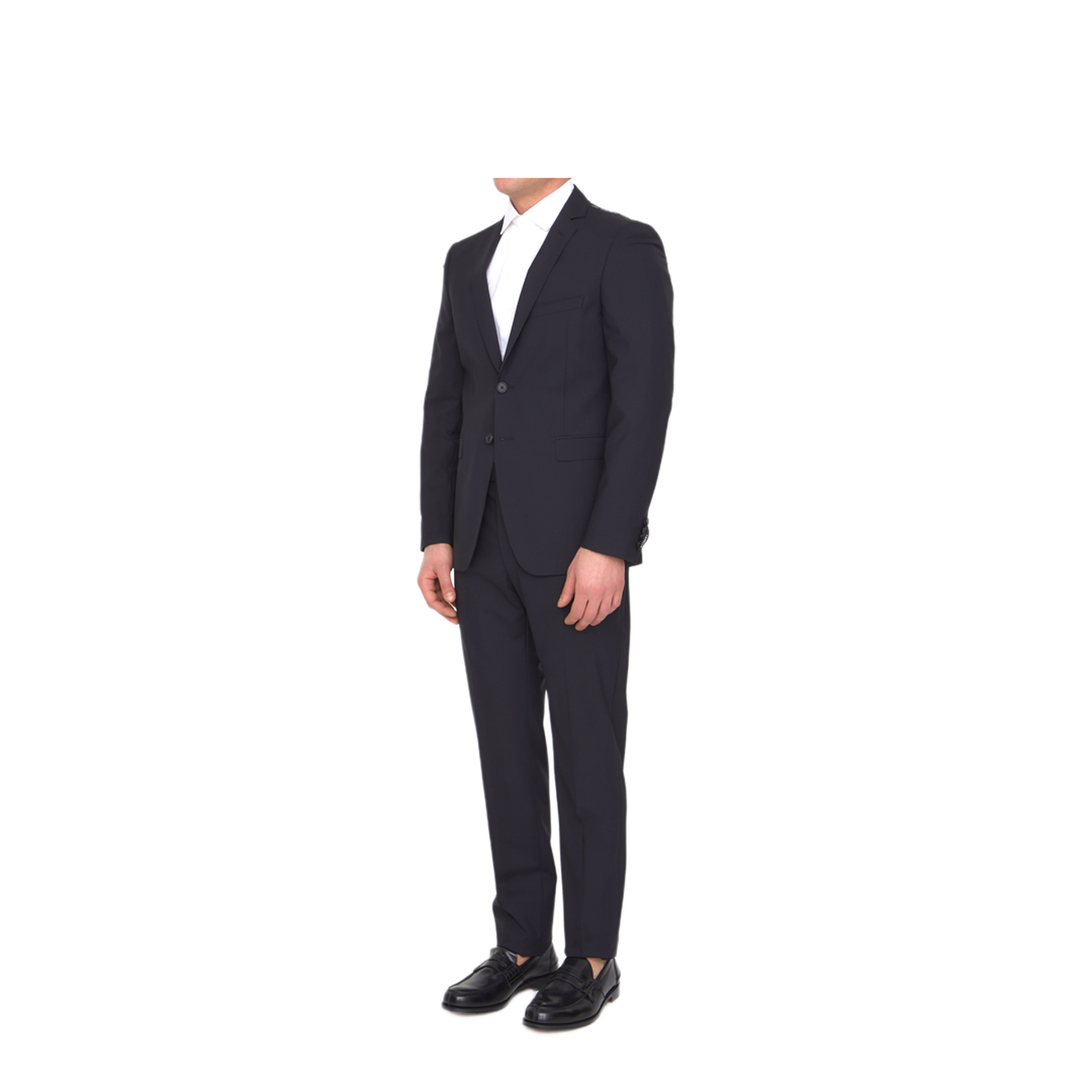 MAYFEYR - Tonello - Black Virgin Wool Two Piece Suit - 01AI240Y1063U990